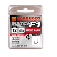 Trabucco F1 Match mikro szakállas horog 15db