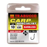 Trabucco Carp Specialist szakáll nélküli horog 15 db