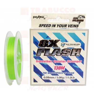Pokee Flash Smart 8X 130m lime zöld fonott zsinór