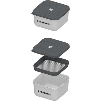 Trabucco Baitsafe Box 1,6l vent & mesh riddle, szellőző csalitartó doboz hálós betéttel